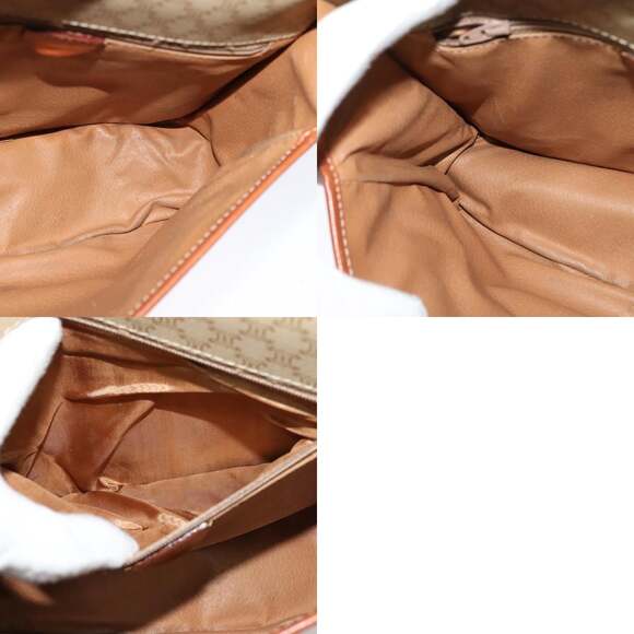 CELINE Macadam Canvas Shoulder Bag Pvc Beige Gold - Picture 12 of 12